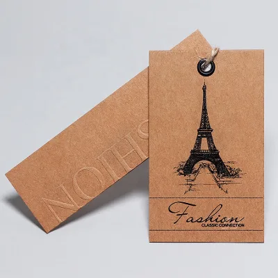 Wholesale High Quality Garment Accessories Clothes Kraft Paper Price hang Tags for Clothing