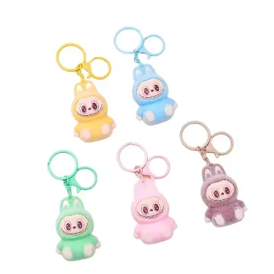 wholesale Pop Mart New Plush Animal Keychain Labubu Doll Bag Decoration Creative Small Gift Pendant