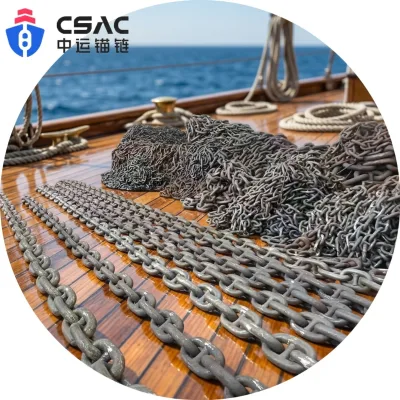 Customized Heavy Duty CM370-CM690 Alloy Steel Marine Ship Anchor Chain Welded Zinc/Plain Finish ISO Certified