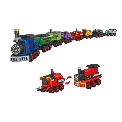 Dollartoys Educational Train Set Kids Building Block Christmas Birthday Gifts Construction Toy