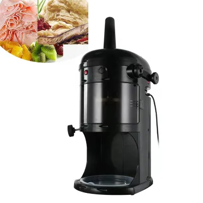 Electric Fully Automatic Snow Cone Ice Shaver with Safety Lock and Drawer Container for Commercial Use