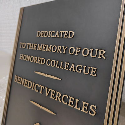 Wall Plaque Brass Custom Memorial Plaque Wording Building Dedication Honor Plaques