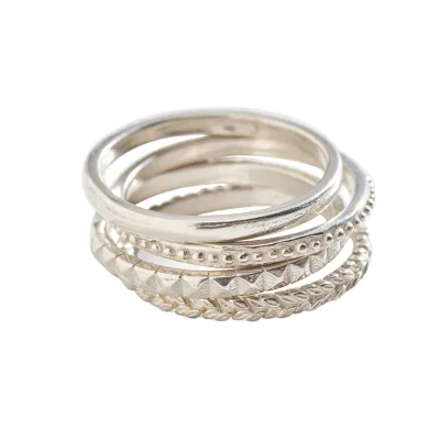 Dainty Finger Ring Stackable 925 Sterling Silver Stacking Rings
