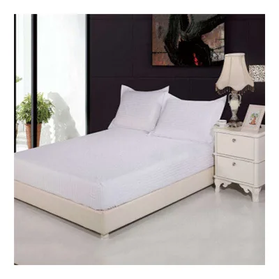 CFL One-stop Customization Hotel Supplier Washable 100% Cotton 130gsm 200TC White Hotel Fitted Bed Cover Sheet