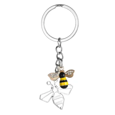 2026 New Arrival Graduation Gifts Backpack Charms High Quality Waterproof Stainless Steel Bee Pendant Keychain to My Daughter