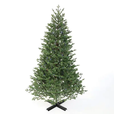 New Environmentally Friendly PE Material Simulation Christmas Tree Dark Green Flashing Lights Classic Christmas Tree-149