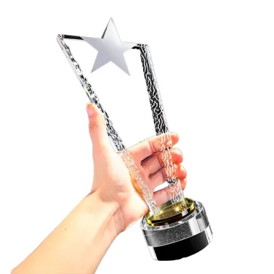 Crystal Trophy with Stars