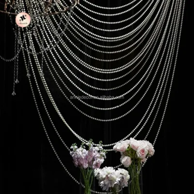ANNIELU Wholesales Wedding Curtain String Imitation Pearl Bead Chain for Party Scene Layout Decor