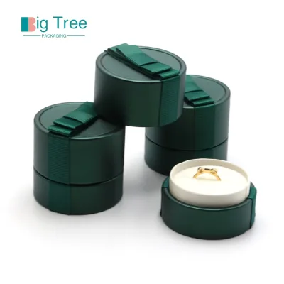 Compact Mini Ring Jewelry Box Portable Retro Heaven and Earth Cover Jewelry Box Wholesale of Ribbon Bow Jewelry Boxes
