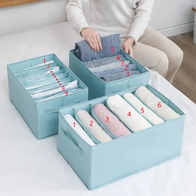 Hot Selling Amazom Shopping Household Xl Foldable PP Non Woven Wardrobe Organizer Closet Clothes Jean Tshirt Storage Box