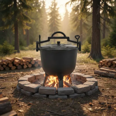 5/8/10/15L Pre-seasoned Cast Iron Hunting Pot Cast Iron Heavy Duty Kitchen Dutch Oven Pot with Customized Lid