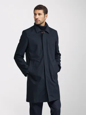 Minimalist Solid Color Mid Length Windbreaker in Stock for Men Spring Autumn Daily Commuter Outerwear Men's Windbreak
