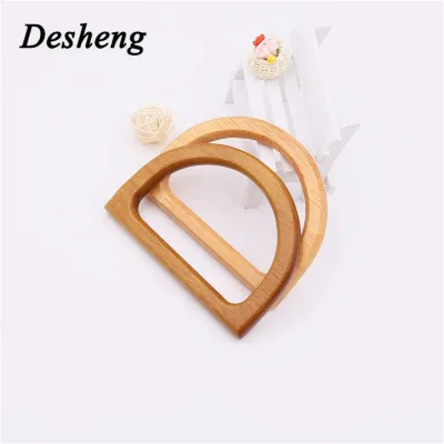 Manufacturer Direct Selling Real Wood Color D Shape Wood Hand Arm Wood Handle Bag Wrist
