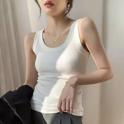 Custom Slim Fit Women Sleeveless Crewneck Ribbing Tank Tops Square Neck Sports Tank Top for Women