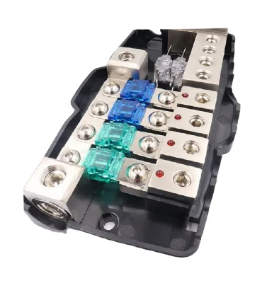 Car Audio Modification Accessories Fuse Box With LED Light Fuse Four-way/two-in-four Split Box