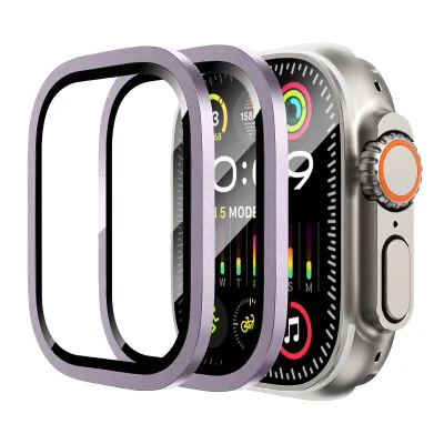 CM Ultimate Touch Sensitivity Titanium Alloy Frame 9H Tempered Glass Lightweight Protective Glass Film for IWatch Ultra 2 49mm