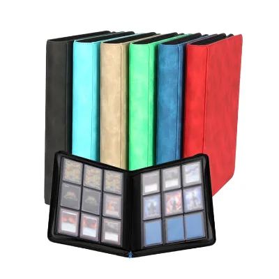 Juvida 9-Pocket for Photo Album 252 3x4 Trading Card Holder Pu Card Binder Waterproof Thread Sewing Binding
