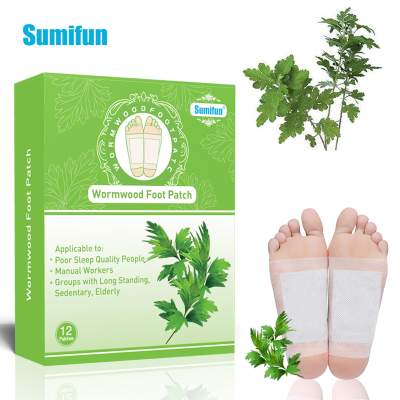 Sumifun Wormwood Extract Detox Foot Pads Improve Sleeping Body Relaxation Slimming Herbal Medical Plaster Health Care