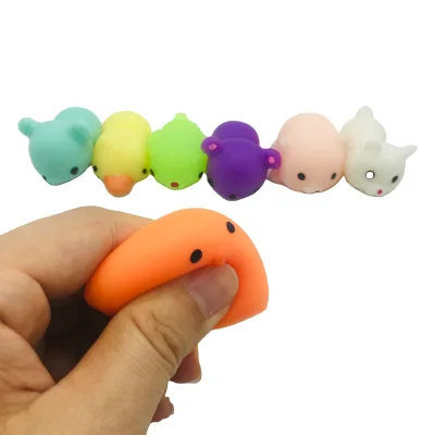 Soft Rubber Stretch Mochi Squeeze Animal Toys for 50mm Capsule Ball Toys