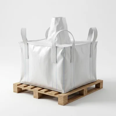 Custom Printed Waterproof Laminated PP FIBC Ton Bag Filling and Discharge Spouts for Fertilizer Feed Bulk Logistics Shipment