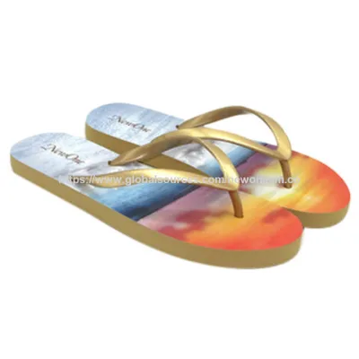 Women's EVA Flip-flops, photo-real printing, casual for summer beach