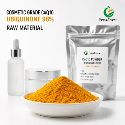 Cosmetic Grade Coenzyme Q10 Powder 98% Ubiquinone Bulk CoQ10 Raw Material for Skin Care Formulation