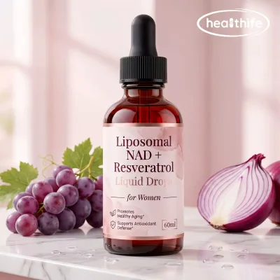 Healthife OEM Private Label Liposomal NAD Resveratrol Supplement Liquid Drops for Women