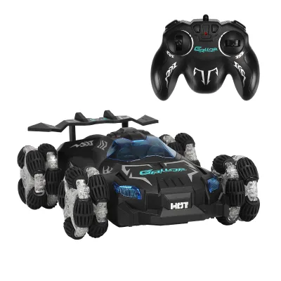 Remote Control Drift Spray Vehicle, Black and Silver-gray Mixed, 6-ch High-speed Remote Control Vehicle