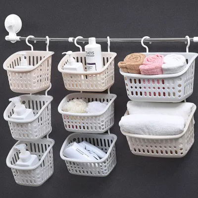 Hanging storage basket, bathroom hanging , dormitory, household plastic , washbasin, multi-functional stackable