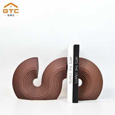 Wholesale Modern Home Art Decoration Bookend Resin Geometry Shape Bookends Ornament