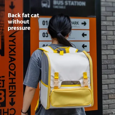Fashionable Large Capacity Dog Cat Backpack Popular Domestic E-Commerce Pet Bag Breathable Polyester PC for Outings School