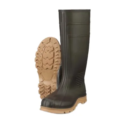 Mid-Calf 15 Agricultural Waterproof Work Boots Men Lightweight PVC Comfort Footwear Self-Cleaning Traction