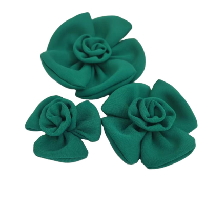 Green Handmade Fabric Flower,appeal Accessories Flower for Dress Decoration