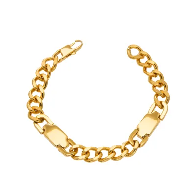 New Fashion Unisex UShape Buckle Cuban Link Bracelet Vintage Heavy Metal Hip Hop Jewelry Wholesale