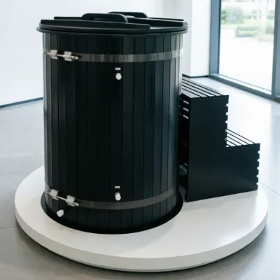New Design Factory Produce Black Outdoor/Indoor Ice Bath with Chiller
