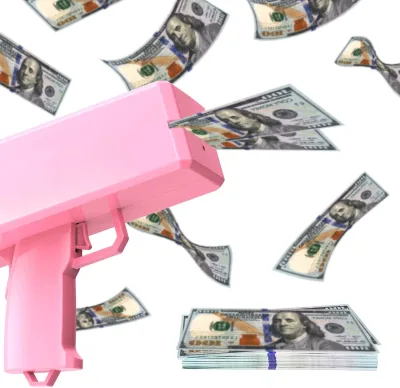 KK New Gold Brick Money Spray Gun,Spray Machine Money Gun Shooter Game for Party,Cannon Rain Flying Super Money Gun Shooter Toy