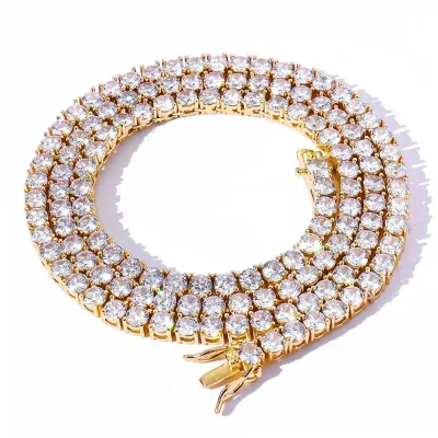 Hip Hop Tennis Necklace Full CZ, 5MM Women Men's Tennis Chain, Trendy Jewelry Wholesale
