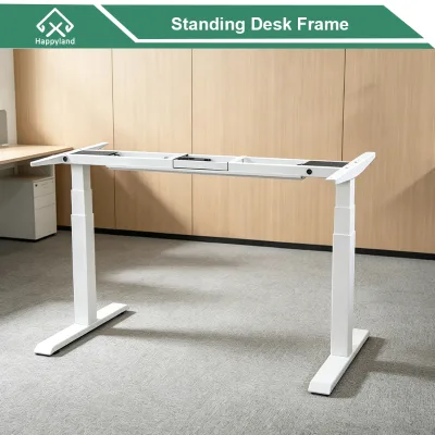 ODM OEM 3 Stages Square Tube Height Adjustable Desk Frame for Standing Desk Dual Motor