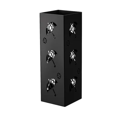 2026 Custom Modern Style Metal Handicraft Umbrella Stand Flash Golfcart Clicgear Black Square Floor Standing Store Display Rack