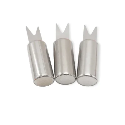 2024 New Product Ideas Multi-Function Stainless Steel BBQ Forks Outdoor Charcoal Corn Holders Fruit Sticks Non-Stick Easily