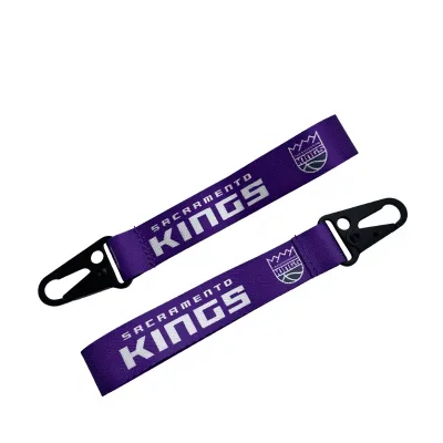 Eco-Friendly Recycled RPET Polyester Keychain Custom Silk Screen Printed Lanyard with Heavy Duty Eagle Hook