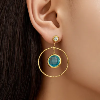 Fashionable Women's Double Twisted Pattern Circular Earrings - Luxury Earrings - Stainless Steel Earrings - Factory Wholesale