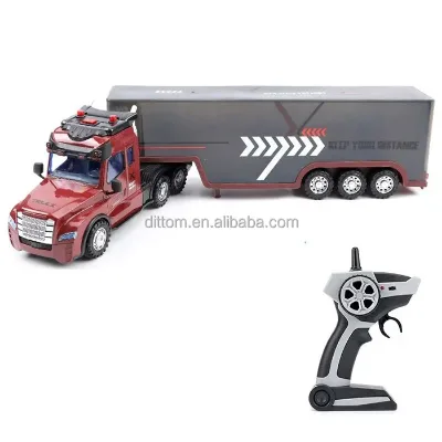 2.4GHz Rc Long Container Car Cargo Container Shipping Lorry Truck Toy With Lights&Sound