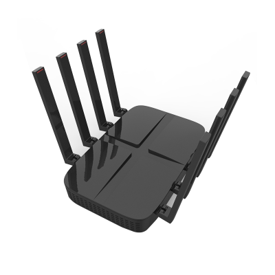 Black Plastic Case Max. 512M Flash 1G RAM DDR4 IPQ8072 4T4R 5G CPE Modem 802.11ax WIFI 6 Dual Band Wireless Router