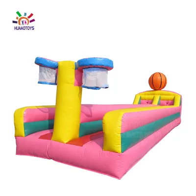 Cheap Price Inflatable Bungee Jumping Run Sport Games Durable Two Lane Inflatable Runway Competitive Race