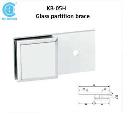 KB-03H 90 Degree Glass Clamp Wall to Glass Shower Connector