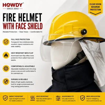 2026 Half Face Firefighters Helmet Fire Fighter Helmet Rescue Safety Helmet PPE & Safety Equipment Fire Fighter Helmet