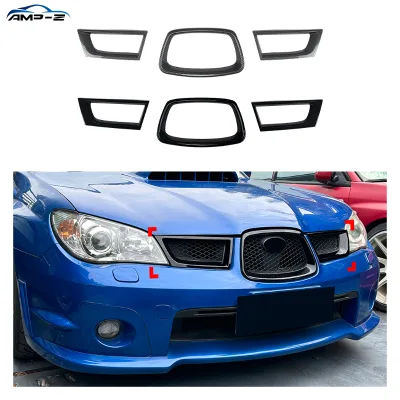 Impreza Abs Material Carbon Black Front Bumper Grille for Subaru Impreza WRX STI 9th 2006-2007 Car Accessories