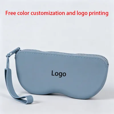Silicone Glasses Case, Waterproof Portable Sunglasses Pouch with Lanyard, Multi-use Eyeglasses Storage Bag for Travel Dust Bag