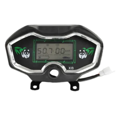Motorcycle 6-Wire LCD Instrument Cluster for Electric Tricycles Battery Level Display Dashboard